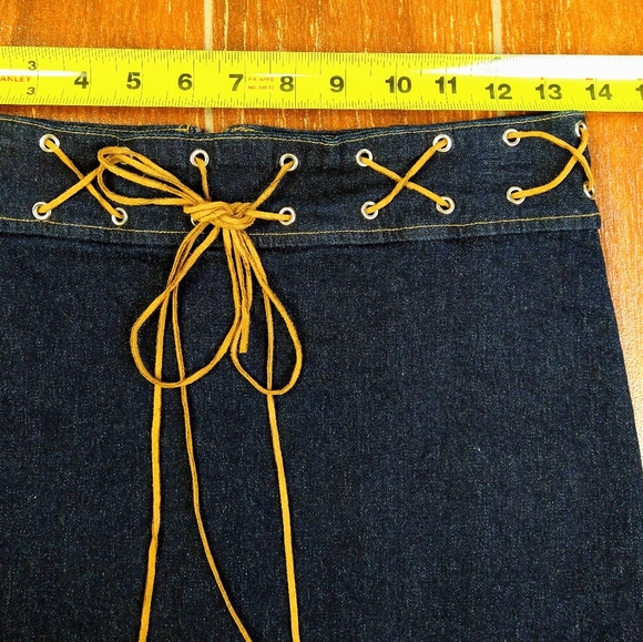 SOLD!!!!Vintage Cello Jean Mini Skirt Size Small - Picture 9 of 15
